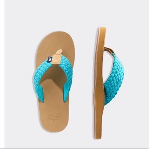 V.Vines NWT Washed Webbing Leather Flip Flops
